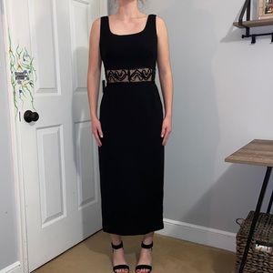 Long sexy black dress